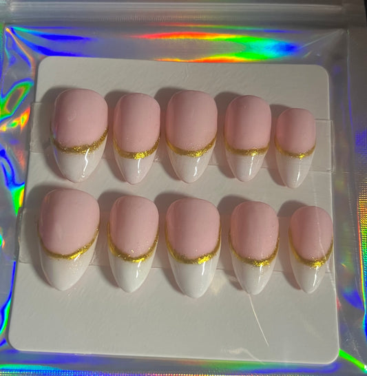 Almond Pink and White Frenchie's