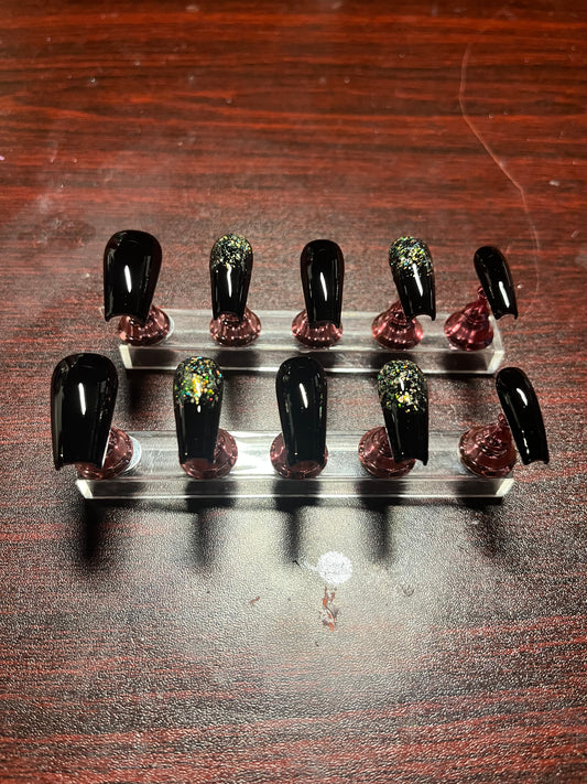 Black With Glitter Ombre